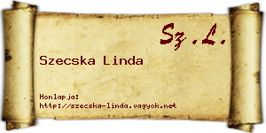 Szecska Linda névjegykártya